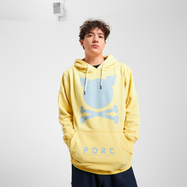"Logo" Yellow Hooded Sweat
