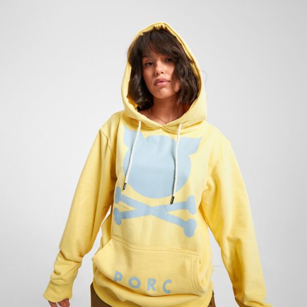 "Logo" Yellow Hooded Sweat