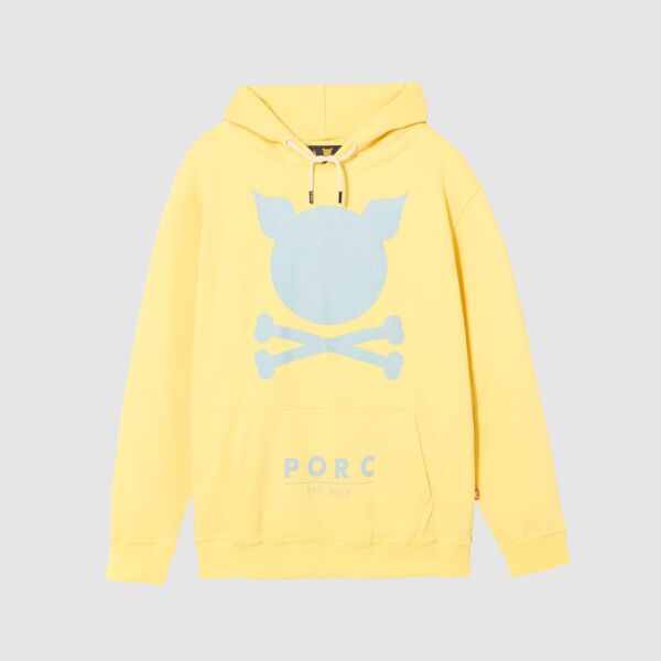 "Logo" Yellow Hooded Sweat