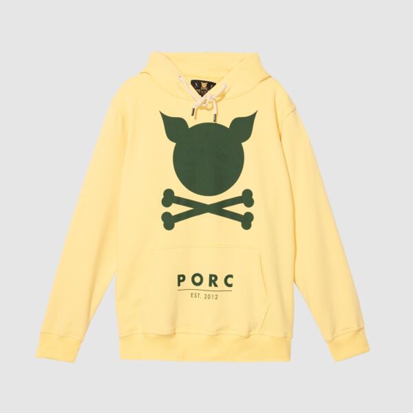 "Logo" Yellow Hooded Sweat