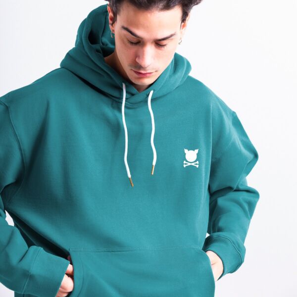 "Capital" Teal Hooded Sweat