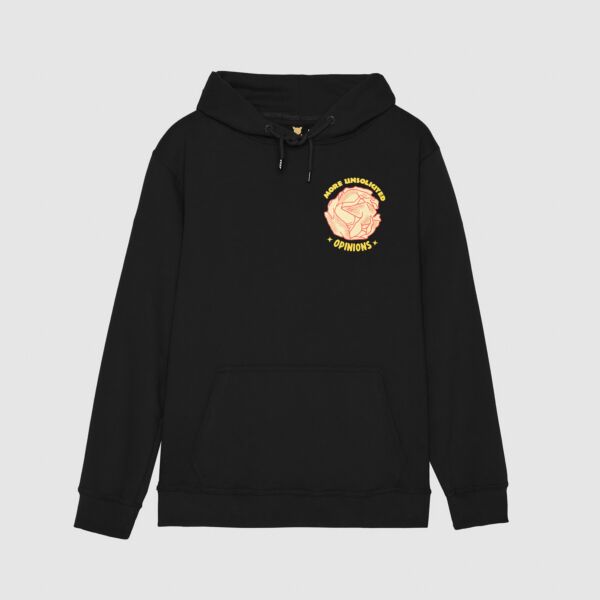 "More Unsolicited Opinions" Black Hooded Sweat