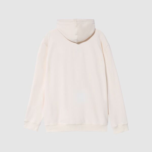 "Logo" Oversized Off White Hooded Sweat