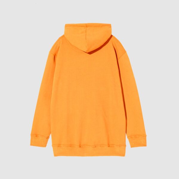 "Logo" Oversized Orange Hooded Sweat