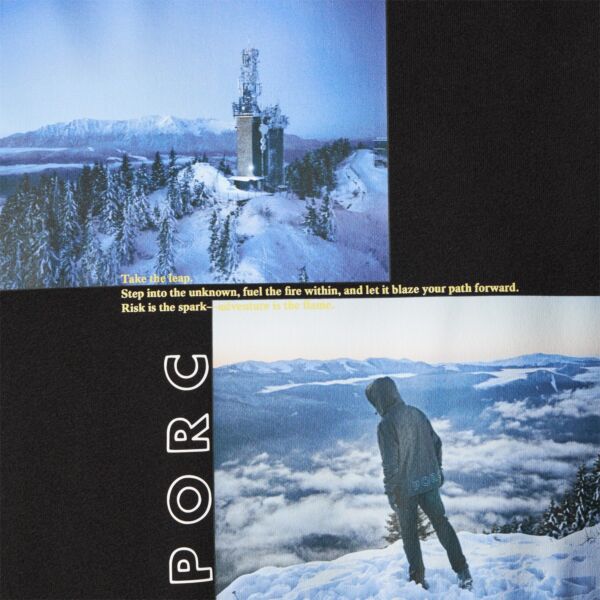 "Sky High" Black Hooded Sweat