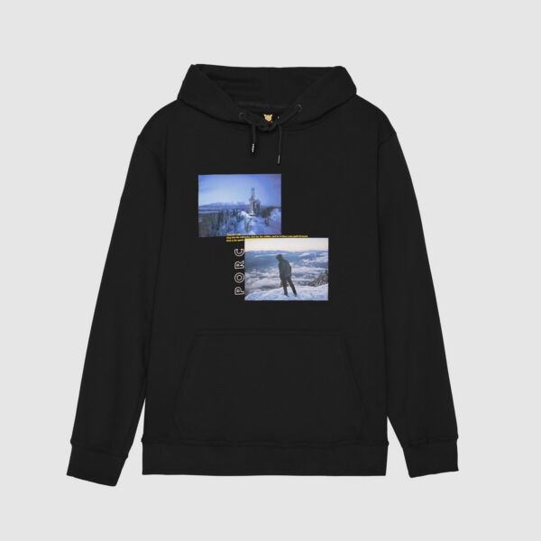 "Sky High" Black Hooded Sweat