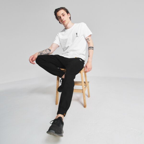 "Essential Logo" Black Joggers
