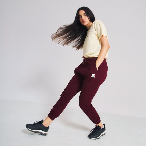 "Essential Logo" Burgundy Joggers