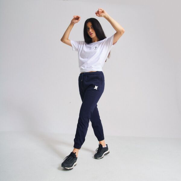 "Essential Logo" Navy Joggers