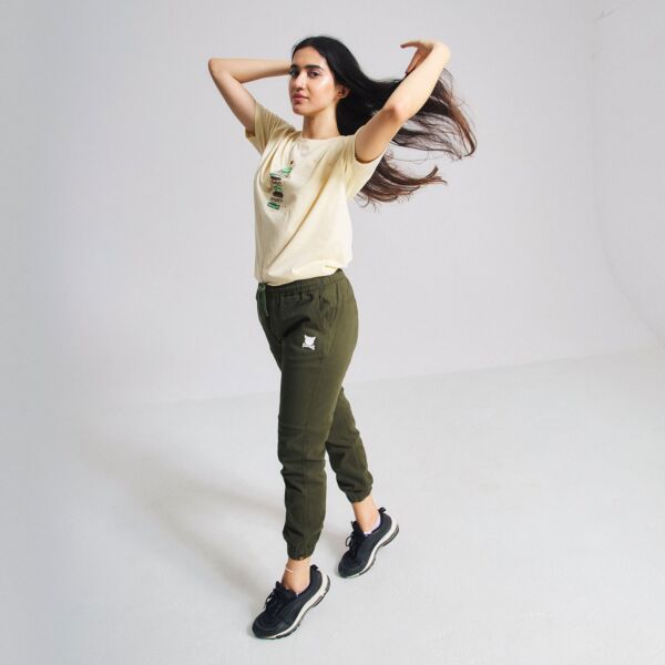 "Essential Logo" Olive Joggers