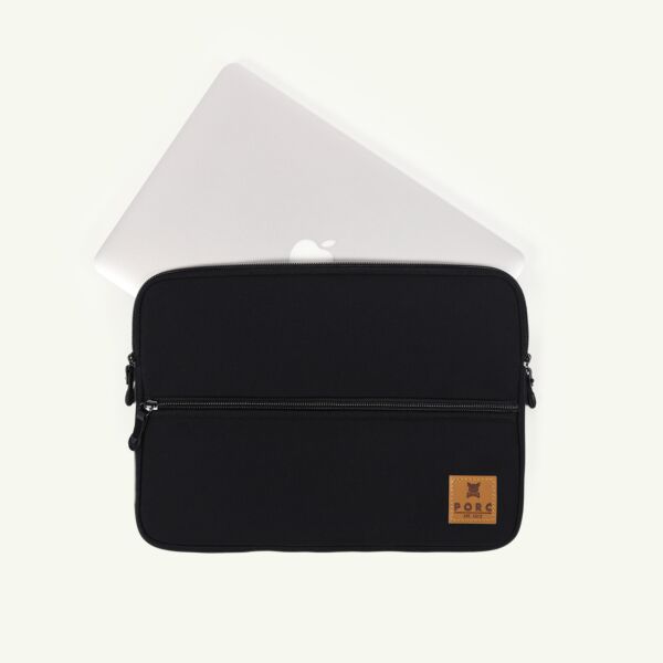 "Logo" Black Laptop sleeve