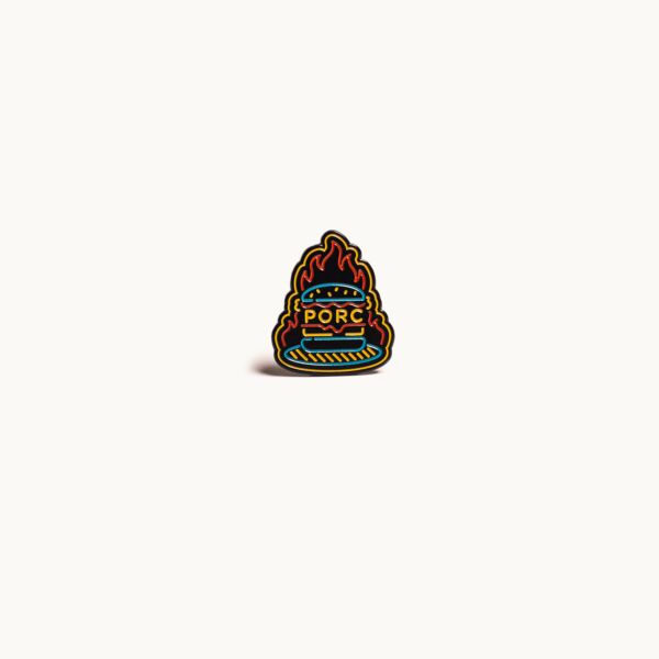 "Burger" Metallic Pin