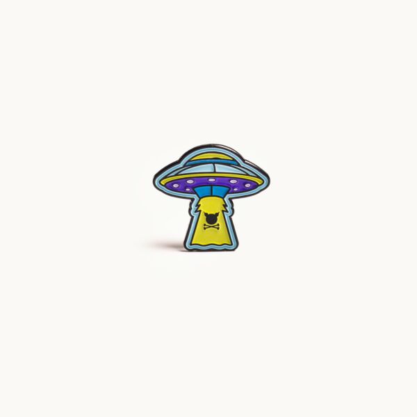 "UFO" Metallic Pin