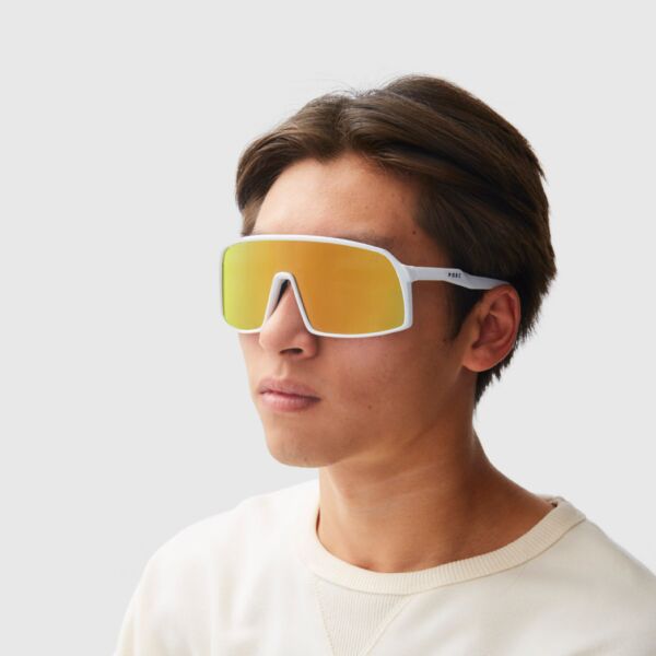 "Blast" White Mirror Polarized Sunglasses