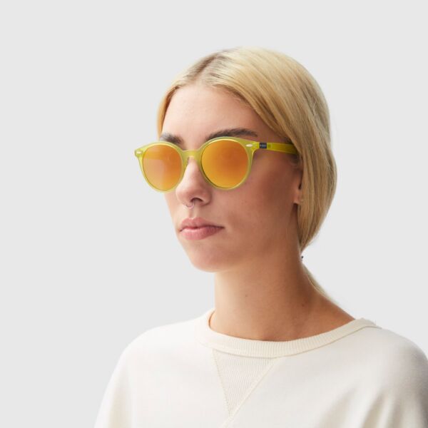 "Day Off" Lime Mirror Polarized Sunglasses