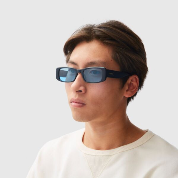 "Notorious" Black/Blue Polarized Sunglasses