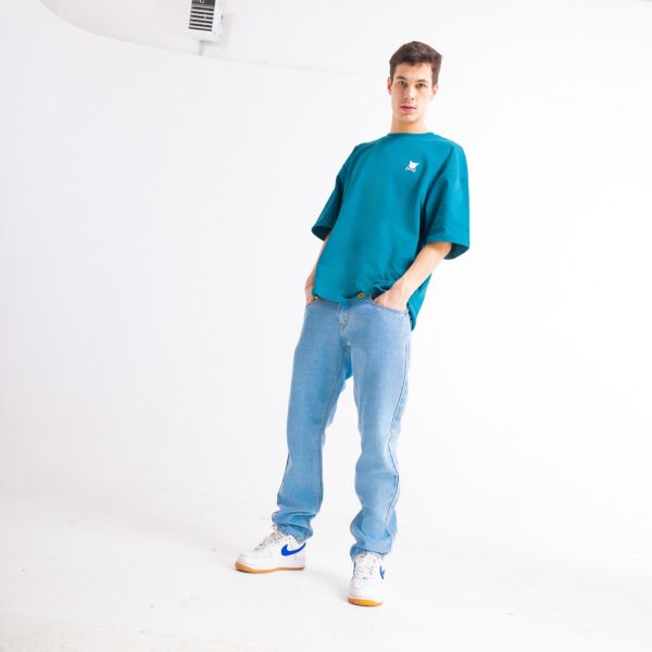 "Invert" Blue rinsed Denim Pants