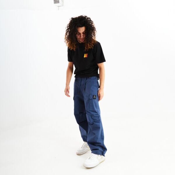 "Collect" Pig Blue Parachute Pants