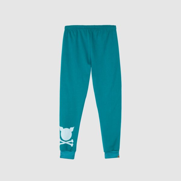 "Crooked" Teal/Aqua Track Pants