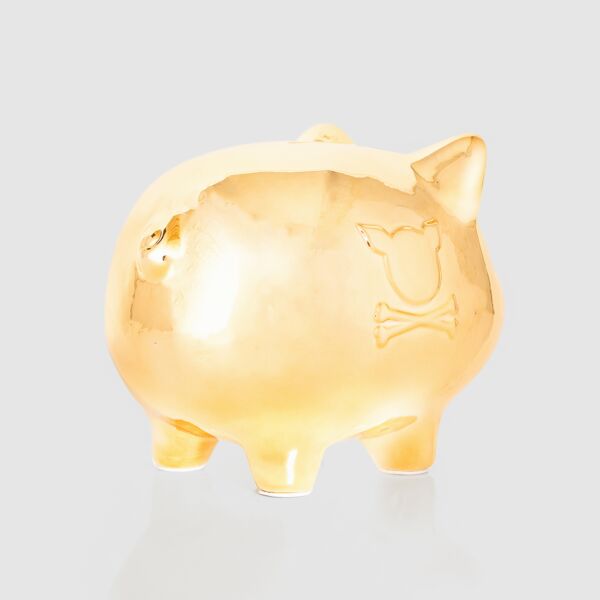 "$efu" Gold Piggie Bank