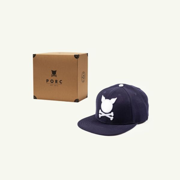 "Logo" Navy Premium Snapback