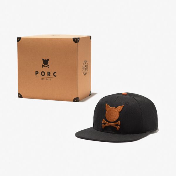 "Logo" Premium Snapback Black/Brown