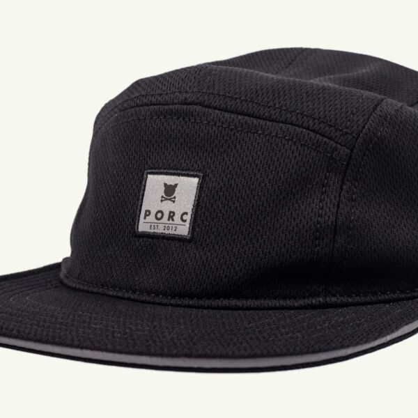 "Reflective Label" Black Five Panel