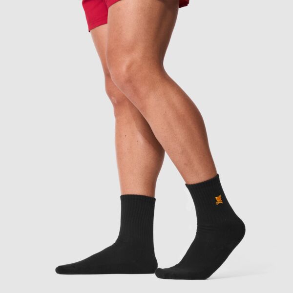 "Essential Logo" Black/Gold Socks