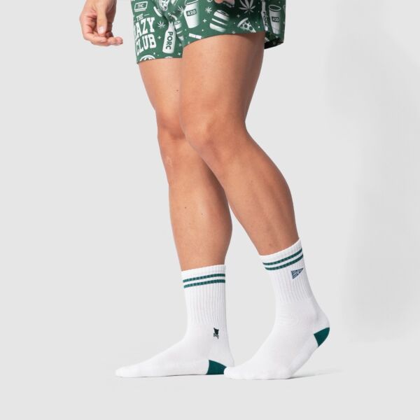 "LHazy Club" White/Green Socks