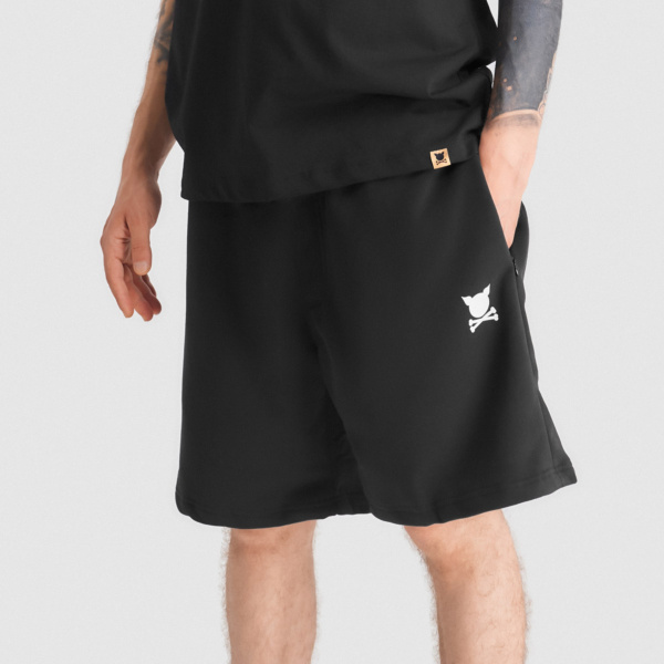 "Essential Logo" Black Sweatshorts