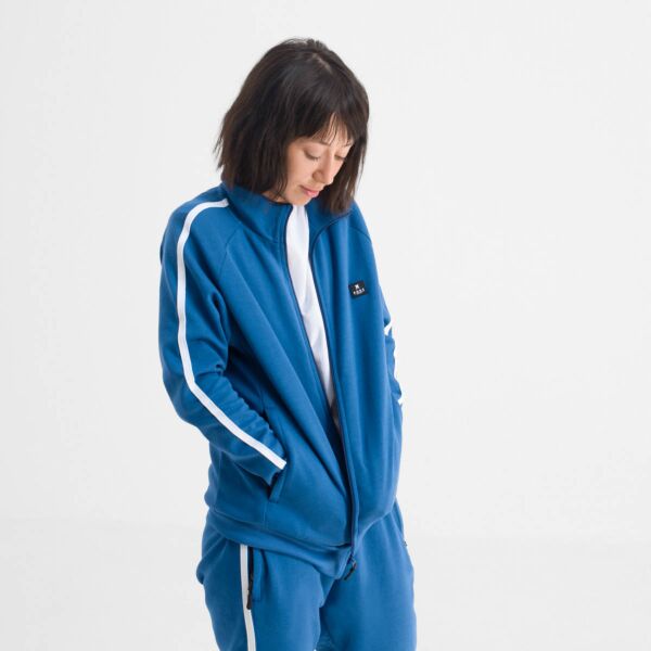 "Crooked" Navy Track Top