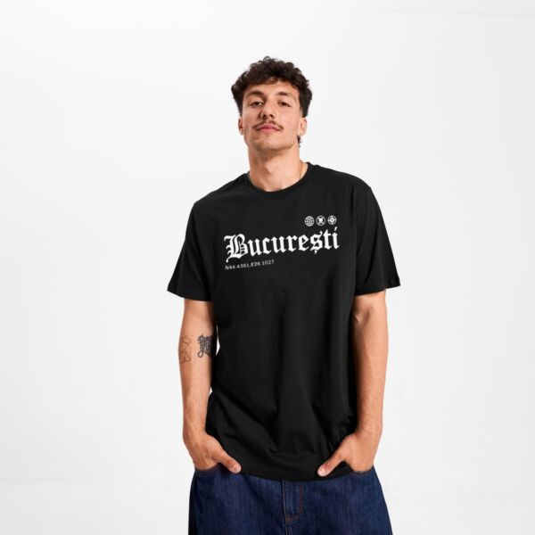 "Bucuresti" Black T-Shirt