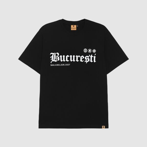 "Bucuresti" Black T-Shirt