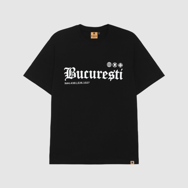 "Bucuresti" Black T-Shirt