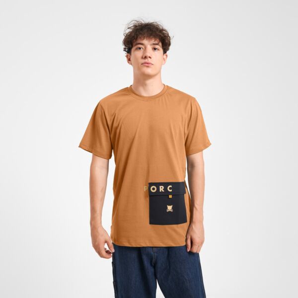 "Determined" Brown Pocket T-Shirt
