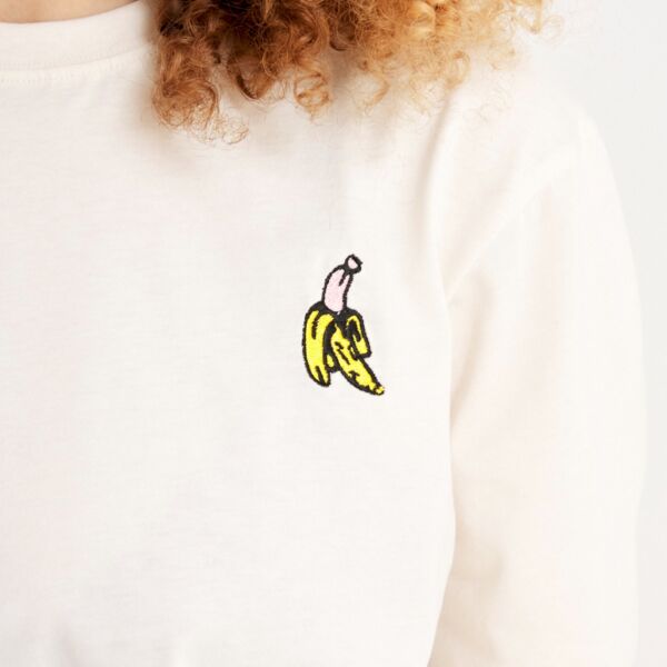 "Banana" Off White Longsleeve T-Shirt