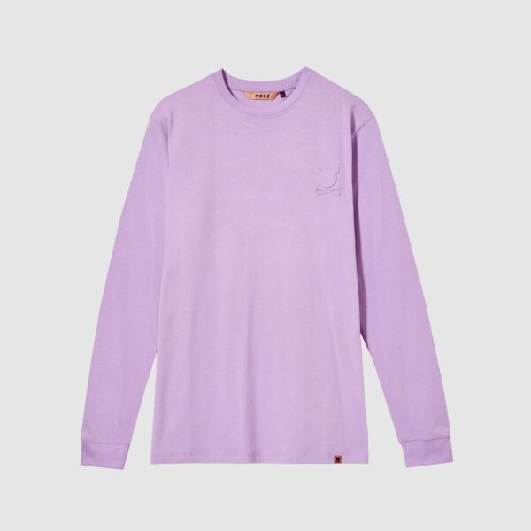 "Essential Logo" Lilac Longsleeve T-Shirt