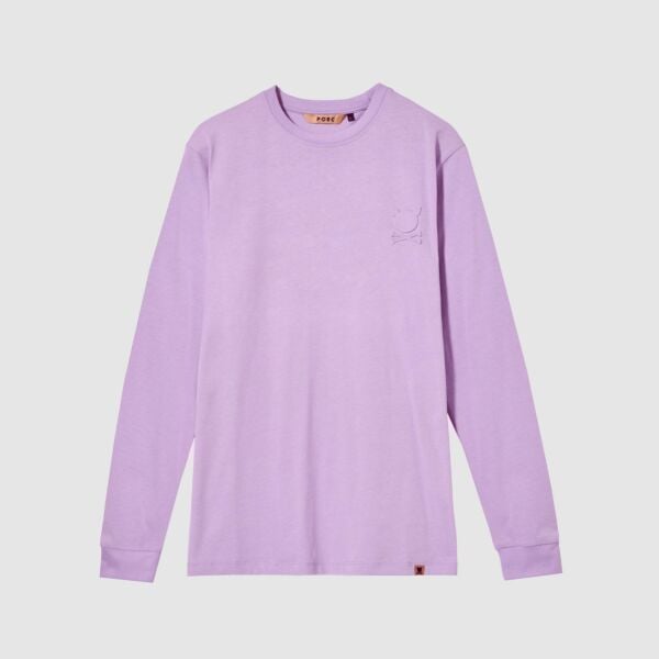 "Essential Logo" Lilac Longsleeve T-Shirt