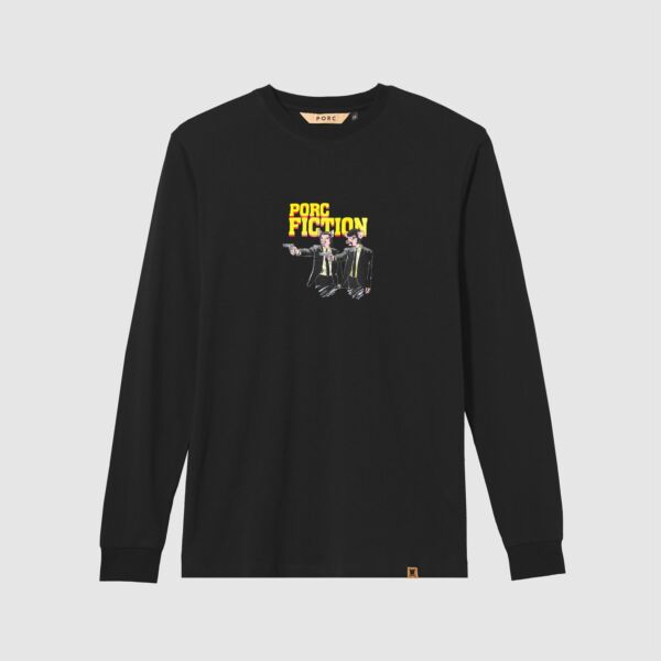 "Fiction" Black Longsleeve T-Shirt