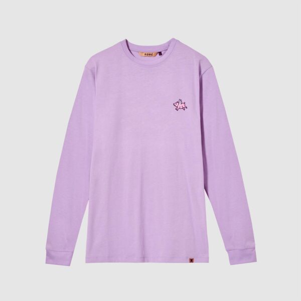 "Flying Pig" Lilac Longsleeve T-Shirt